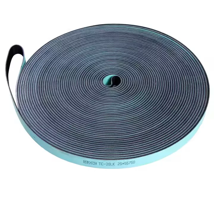 Dark Green/Black Flat Transmission Belt 
